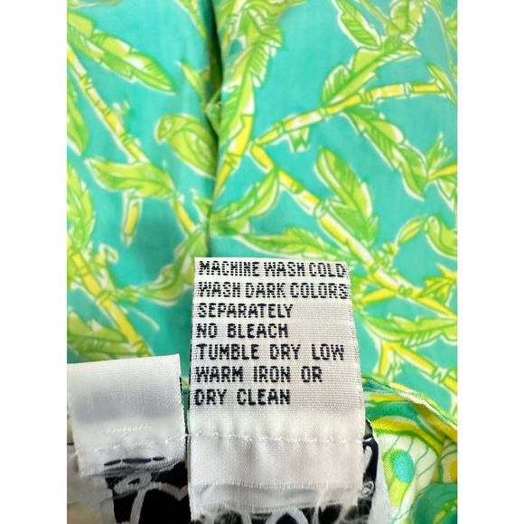 Lilly Pulitzer Vintage Bamboo Parrot High Waisted Bermuda Shorts Sz 4 - Picture 9 of 10